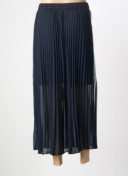 Jupe longue tissage crêpe bleu IKKS femme