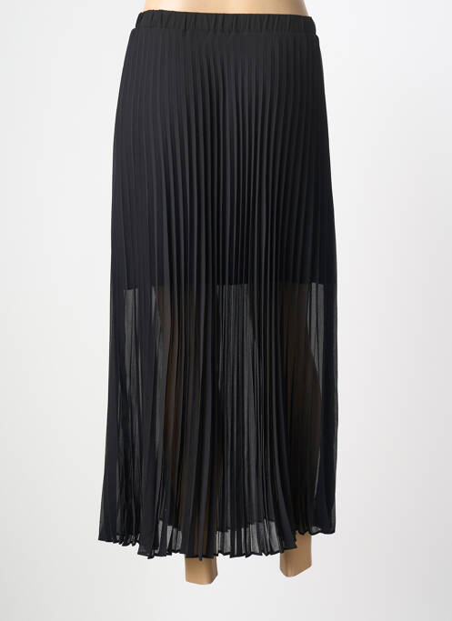 Jupe longue tissage crêpe noir IKKS femme