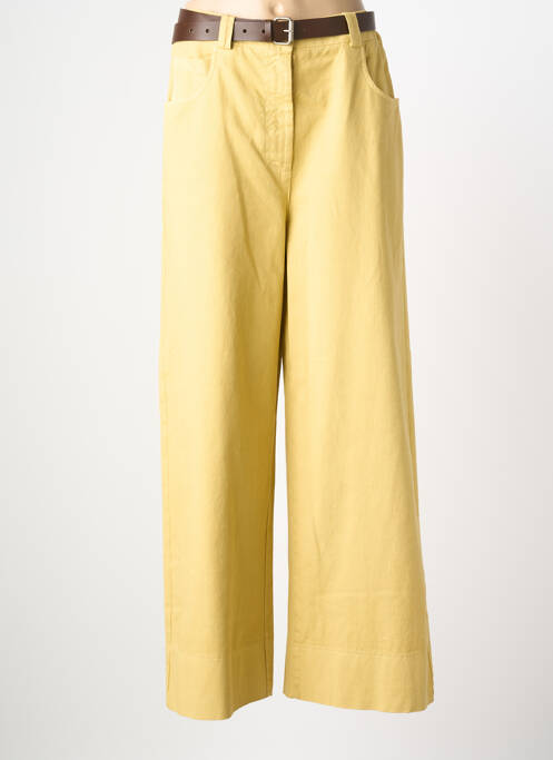 Pantalon large fermeture zippée sous rabat boutonné taille normale jaune FLIRT femme