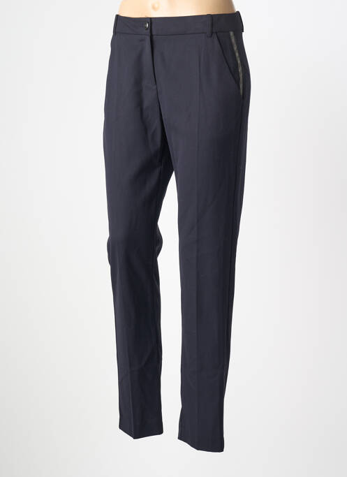 Pantalon slim tissage popeline taille normale bleu IKKS femme