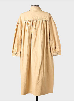 Robe mi-longue manches 3/4 manches 3/4 beige JC.SOPHIE femme