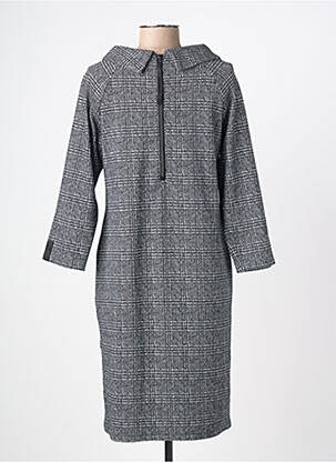 Robe mi-longue manches longues manches longues gris BETTY BARCLAY femme