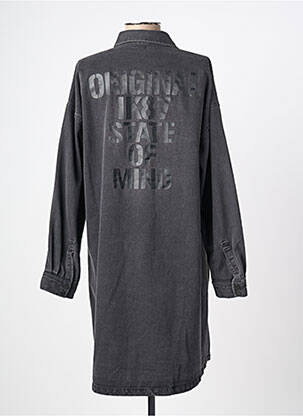 Robe mi-longue manches longues manches longues gris IKKS femme