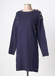 Robe pull coupe droite manches longues bleu C'EST BEAU LA VIE femme