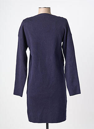 Robe pull coupe droite manches longues bleu C'EST BEAU LA VIE femme