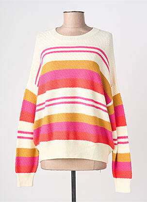 Pull coupe droite manches longues beige MKT STUDIO femme