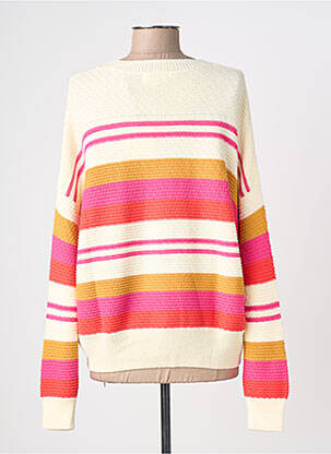 Pull coupe droite manches longues beige MKT STUDIO femme
