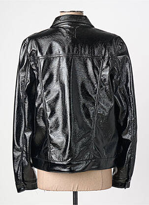 Veste simili cuir manches longues noir FIVE femme