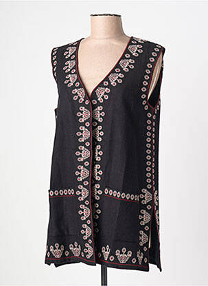 Gilet sans manche coupe droite noir MAISON HOTEL femme