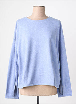 Pull coupe droite manches longues bleu JC.SOPHIE femme