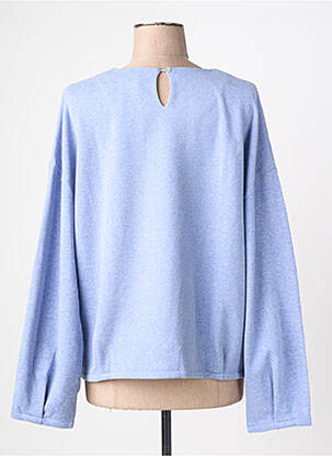 Pull coupe droite manches longues bleu JC.SOPHIE femme