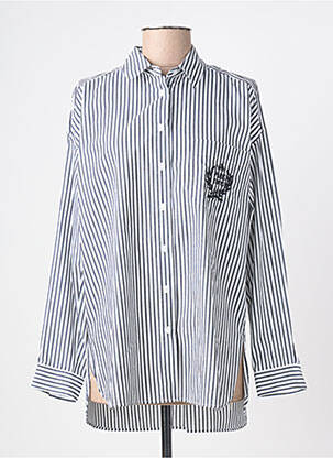 Chemisier coupe droite manches longues blanc IKKS femme