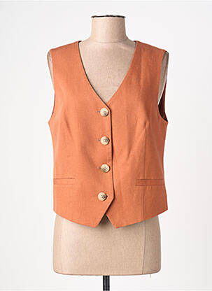 Gilet sans manche doublure orange C'EST BEAU LA VIE femme