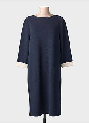 Robe mi-longue manches longues manches longues bleu BETTY BARCLAY femme
