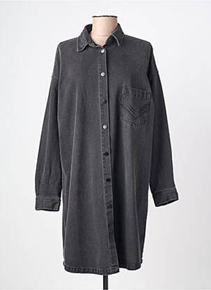 Robe mi-longue manches longues manches longues gris IKKS femme