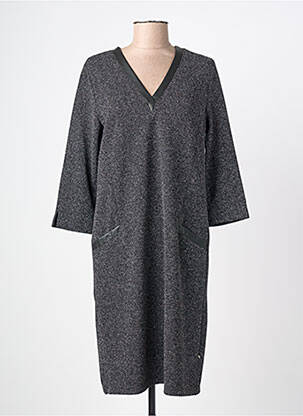 Robe mi-longue manches 3/4 manches 3/4 noir VERA MONT femme