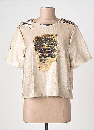 T-shirt coupe droite manches courtes beige JC.SOPHIE femme