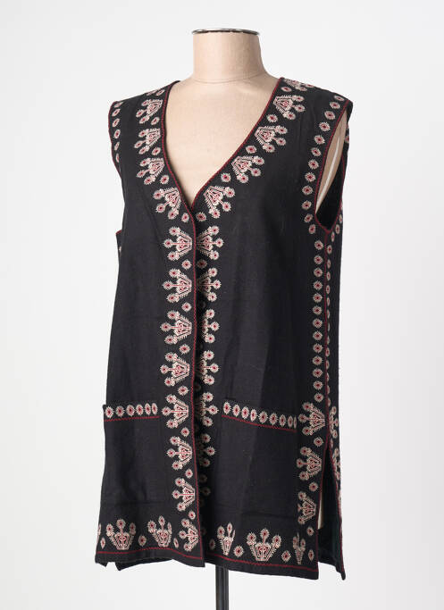 Gilet sans manche col v noir MAISON HOTEL femme