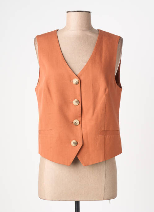 Gilet sans manche doublure orange C'EST BEAU LA VIE femme