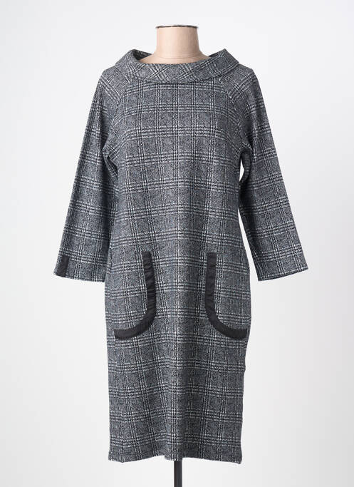 Robe mi-longue manches longues manches longues gris BETTY BARCLAY femme