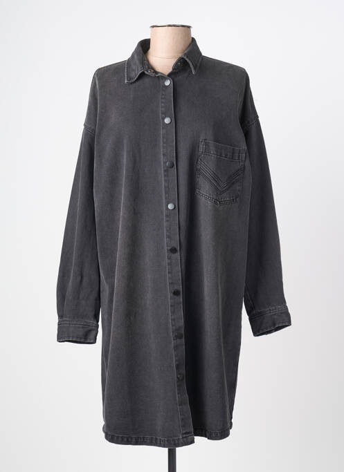 Robe mi-longue manches longues manches longues gris IKKS femme