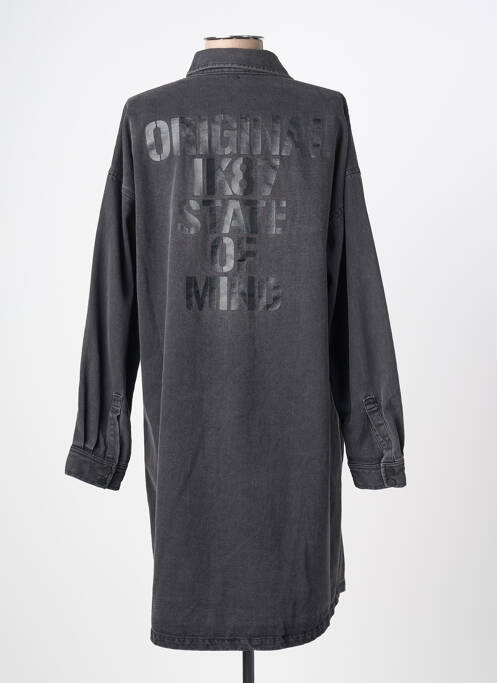 Robe mi-longue manches longues manches longues gris IKKS femme