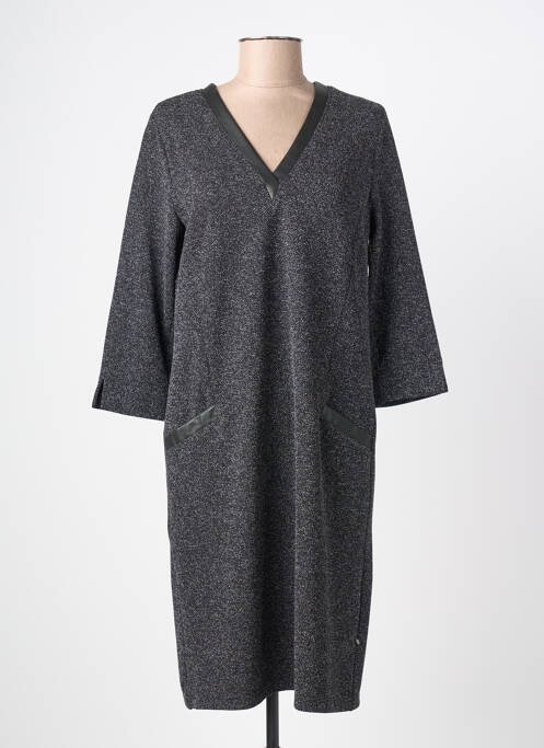 Robe mi-longue manches 3/4 manches 3/4 noir VERA MONT femme