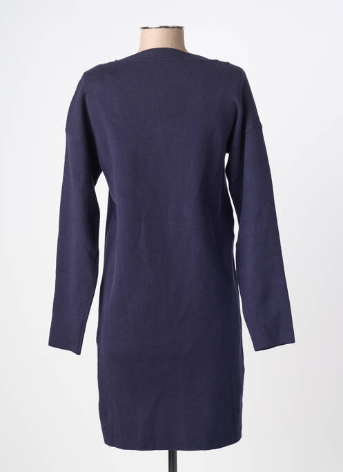Robe pull col rond manches longues bleu C'EST BEAU LA VIE femme
