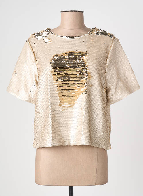 T-shirt coupe droite manches courtes beige JC.SOPHIE femme