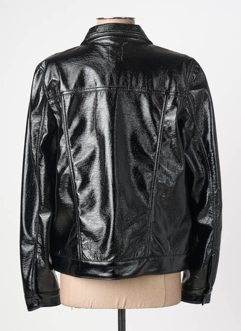 Veste simili cuir manches longues noir FIVE femme