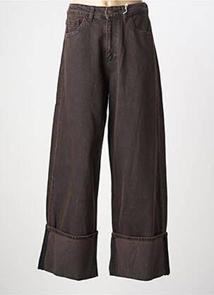 Jean coupe flare poches marron THE CORNER femme