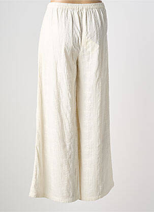 Pantalon flare taille élastique blanc MAISON HOTEL femme