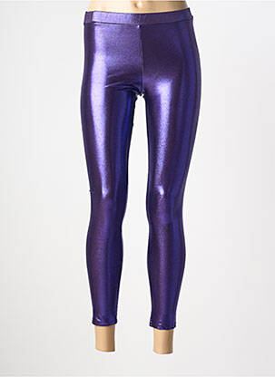 Legging taille élastique violet GOLDA femme