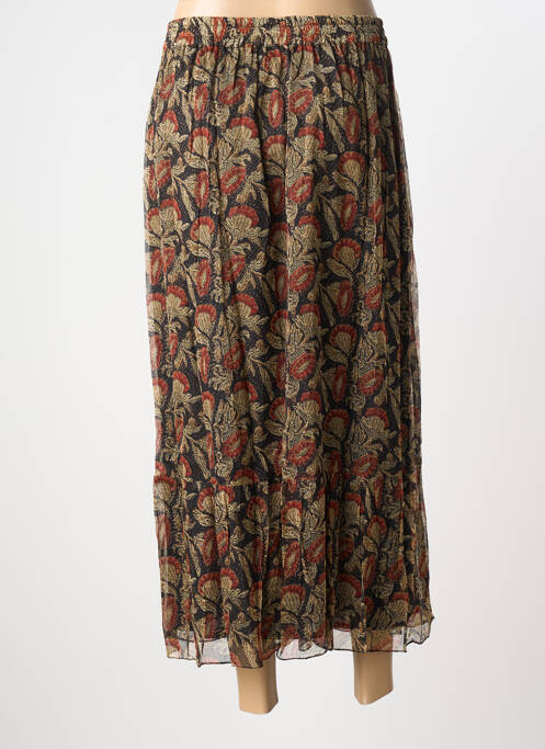 Jupe longue imprimé fantaisie noir MAISON HOTEL femme