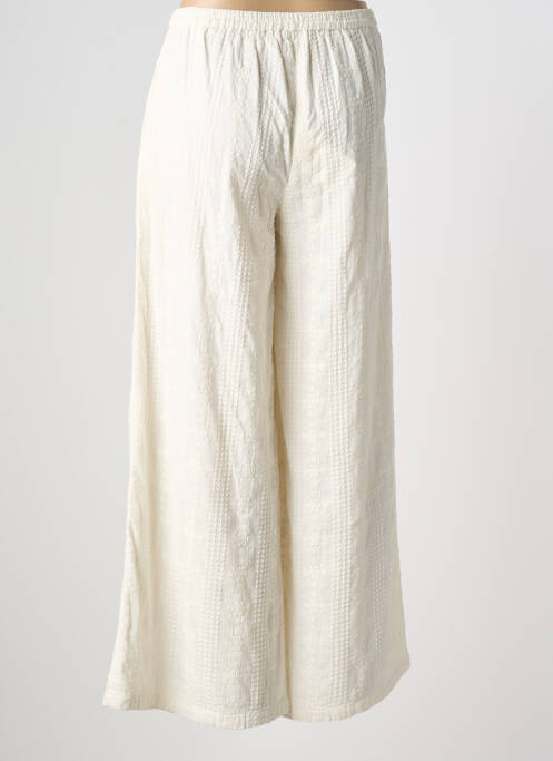 Pantalon flare taille élastique blanc MAISON HOTEL femme