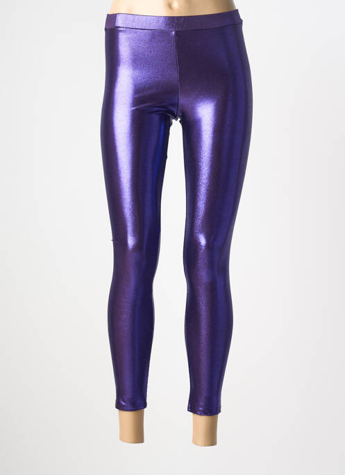 Legging taille élastique violet GOLDA femme