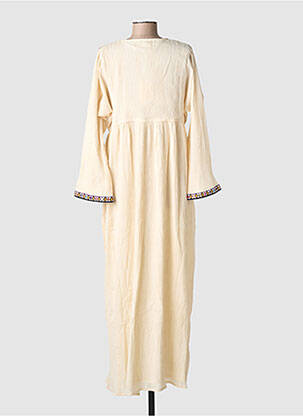Robe longue manches longues manches longues beige MAISON HOTEL femme