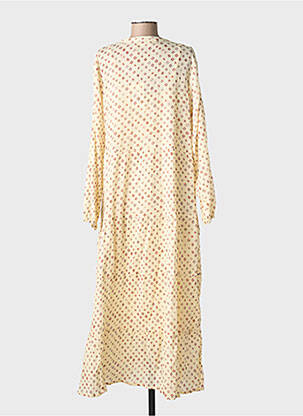 Robe longue manches longues manches longues beige MAISON HOTEL femme