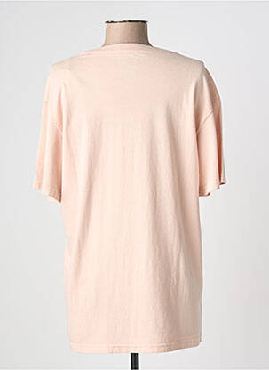 T-shirt sérigraphie floquée manches courtes rose NEWTONE femme