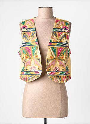 Gilet sans manche coupe cintrée beige MAISON HOTEL femme