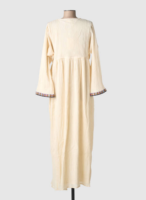 Robe longue manches longues manches longues beige MAISON HOTEL femme