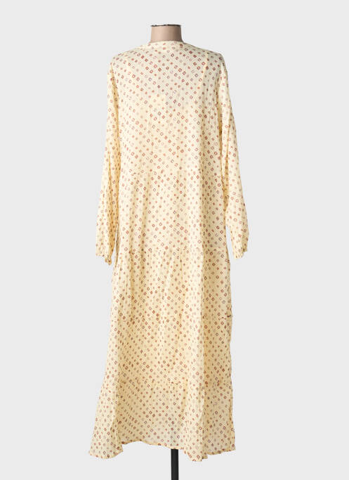 Robe longue manches longues manches longues beige MAISON HOTEL femme