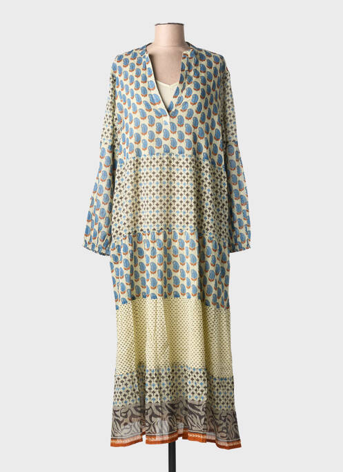 Robe longue manches longues manches longues beige MAISON HOTEL femme