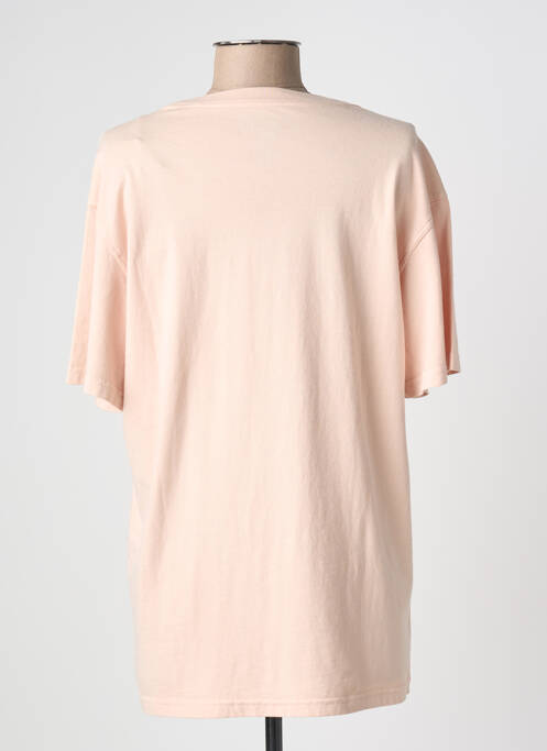 T-shirt sérigraphie floquée manches courtes rose NEWTONE femme