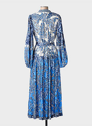 Robe longue manches longues manches longues bleu MISS JUNE femme