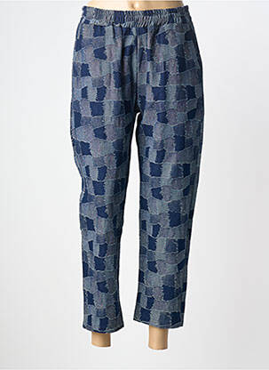 Pantalon 7/8 taille élastique taille normale bleu THE CORNER femme