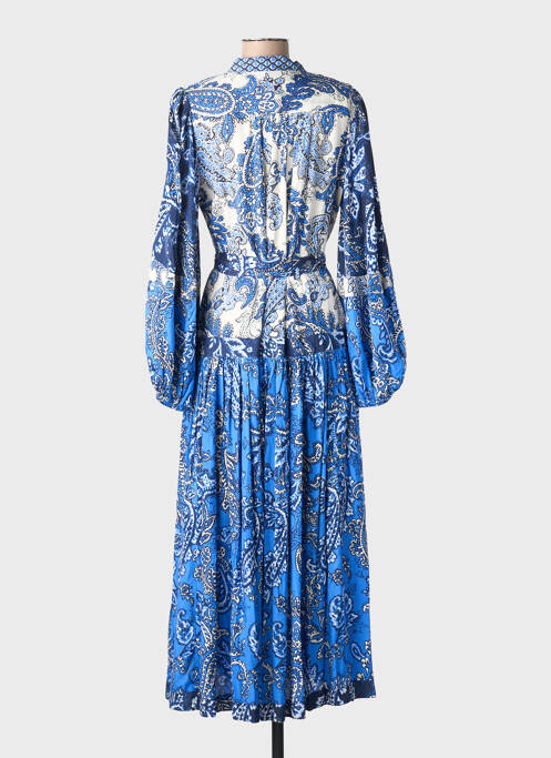 Robe longue manches longues manches longues bleu MISS JUNE femme