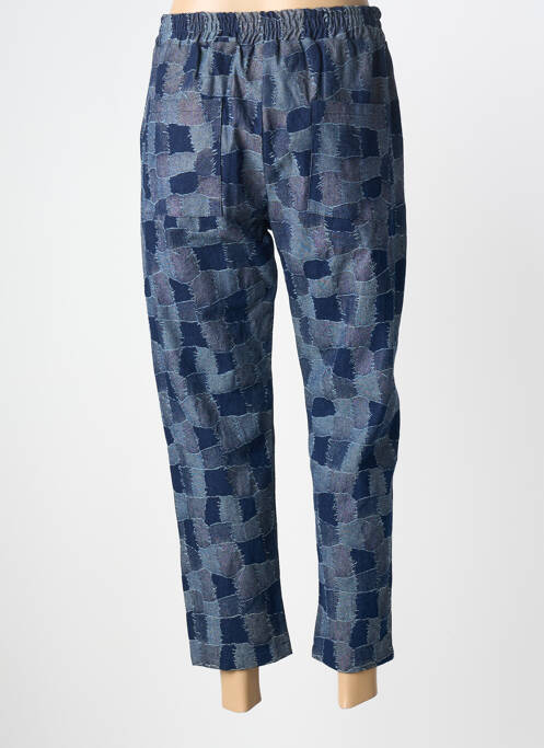 Pantalon 7/8 taille élastique taille normale bleu THE CORNER femme