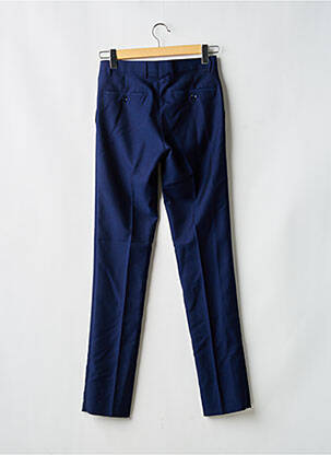 Pantalon droit tissage popeline taille normale bleu HAFNIUM homme