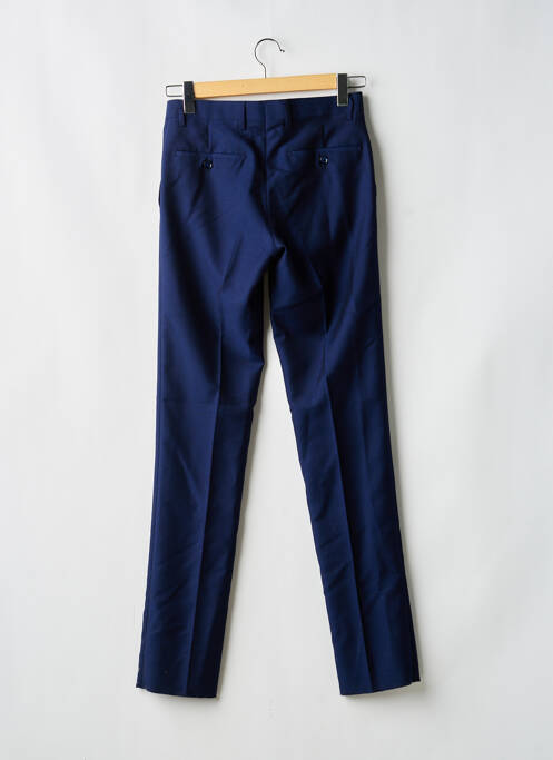 Pantalon droit tissage popeline taille normale bleu HAFNIUM homme